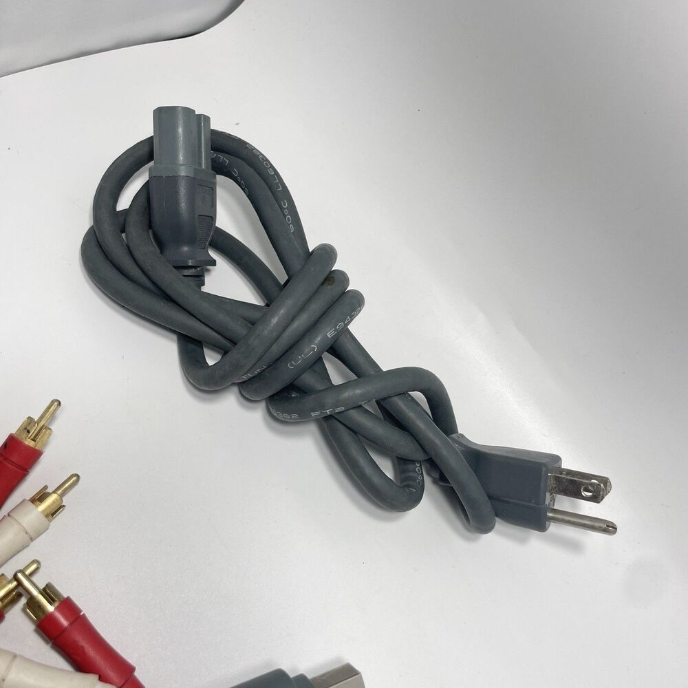 Oem Xbox 360 Component HD AV Cables Lot of 2 & AC Power Cord Gray Untested - Picture 6 of 8
